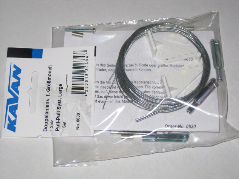 Anlenkungsset für Grossmodelle mittels Litze von KAVAN