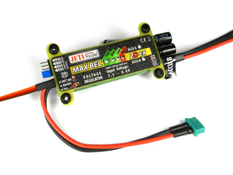 Jeti MAX BEC 2D EX Empfängerstromversorgung an 2S Lipo