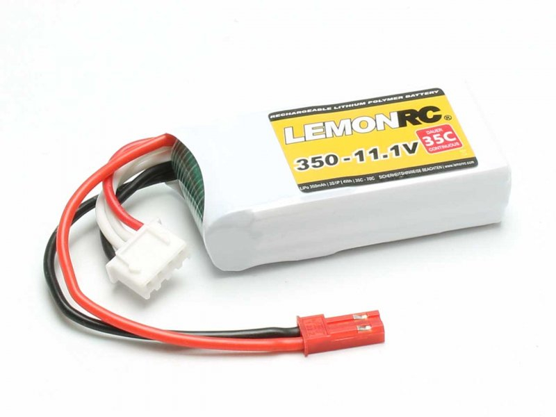 3S Lipo Akku LemonRC 11,1V 350mAh 35C JST/BEC Stecker XH Balancer Pichler 15767