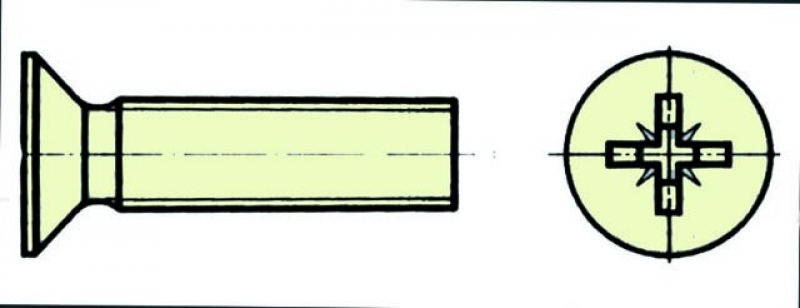 Kunststoffschrauben M4 x 30mm mit Senkkopf VE=10Stück