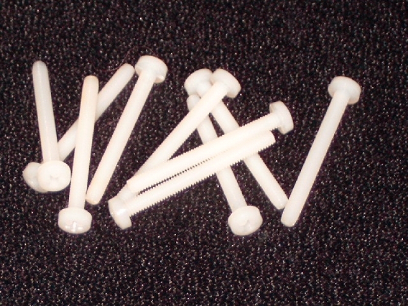 Nylonschrauben mit Zylinderkopf m. Kreuzschlitz M4x40mm (10)