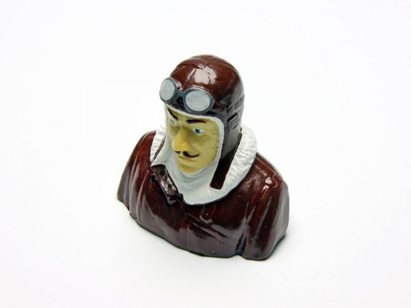 Quax Pilotenbüste aus leichtem Kunstoff, handbemalt für Modelle bis Maßstab 1:4 - 1:5