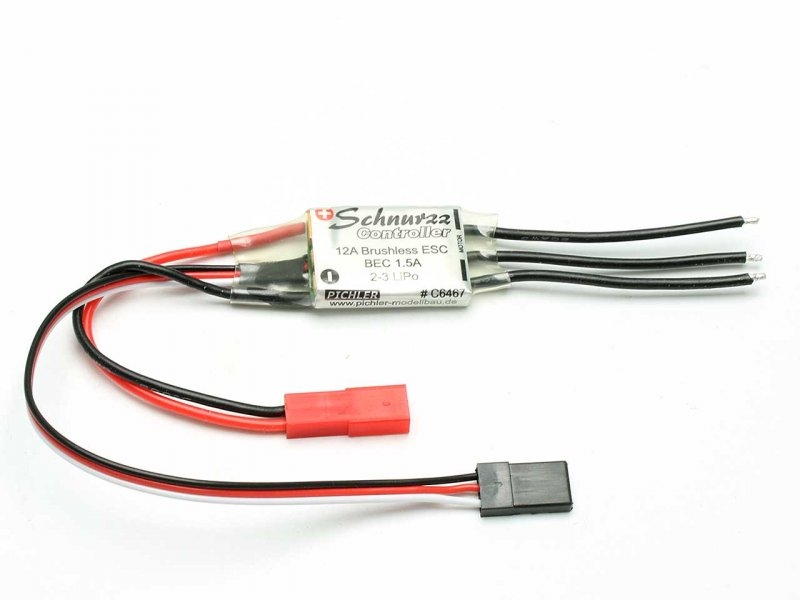 Schnurrz 12A brushless Regler (ESC) für Shockflyer und Indoor Modelle