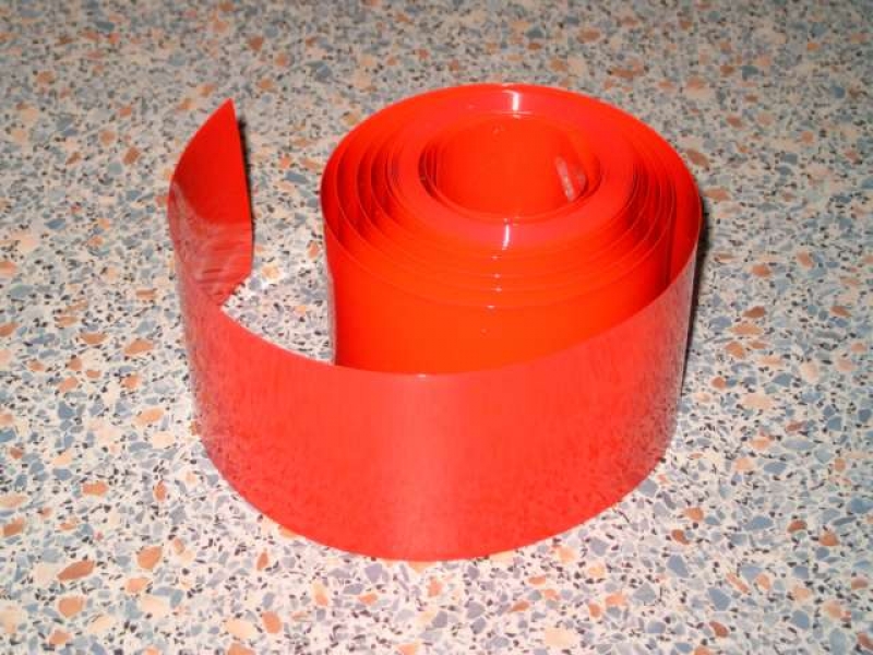 PVC Schrumpfschlauch 68mm flach ROT